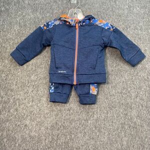 Athletic Works 3-6M  Baby Boy Tracksuit Set Navy Blue Orange‎ Camo Zip-Up